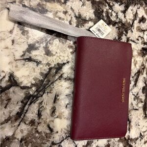 Michael Kors Maroon Card Holder